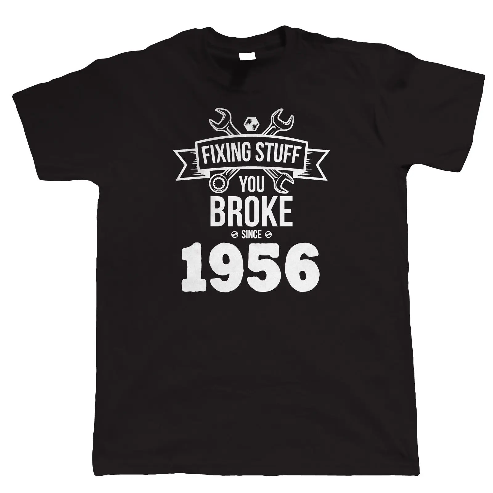 Fixing Stuff Since 1956 T Shirt T-shirts Gift For Dad Diy Mechanic Plumber Electrician Cool Casual Pride T Shirt Men Unisex New Tshirt For Improving Blood Circulation