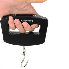 300 шт./лот 50 кг/10 г Портативный ЖК-дисплей цифровой рыбки подвесная Чемодан Вес электронные весы с крючком Экспресс