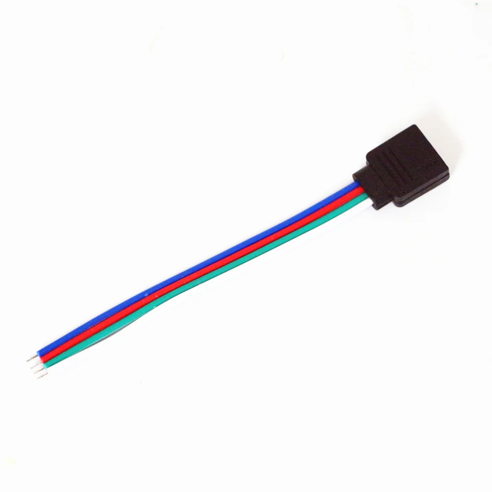 10 шт./лот см 4 Pin RGB Светодиодная лента женский разъем провод для 5050 3528 2835 4pin