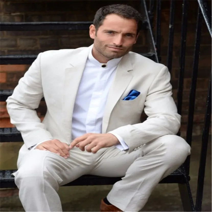

Latest Coat Pant Designs Ivory Summer Beach Men Suits Slim Fit 2 Piece Wedding Tuxedos Suits Groom Blazer 2018 Jacket Pants Set