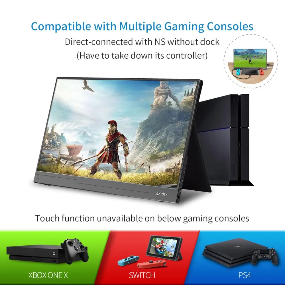 Ultrathin Portable Monitor 15.6” Lcd Usb Type C Hdmi Gaming Monitor Ips 1080p Hd Display For Ps4 La