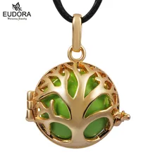 Family Tree cabida Eudora bola de la armonía colgante collar venta al por mayor de la joyería del bebé ángel de llamadas de 18 K chapado en oro colgante para 20 mm suave Chime