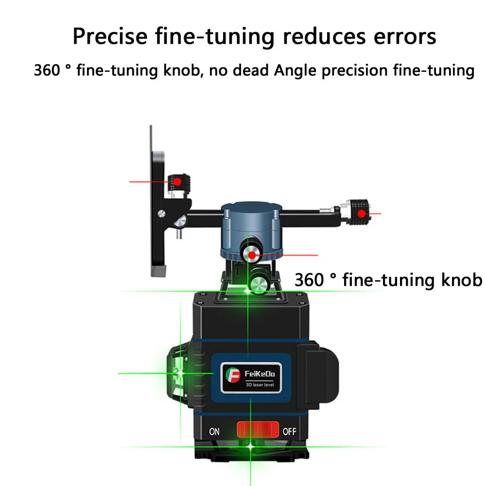 Лазерный уровень 16 линий зеленая линия 3D самонивелирующийся 360 горизонтальный и вертикальный супер мощный лазерный уровень зеленый луч лазерный уровень