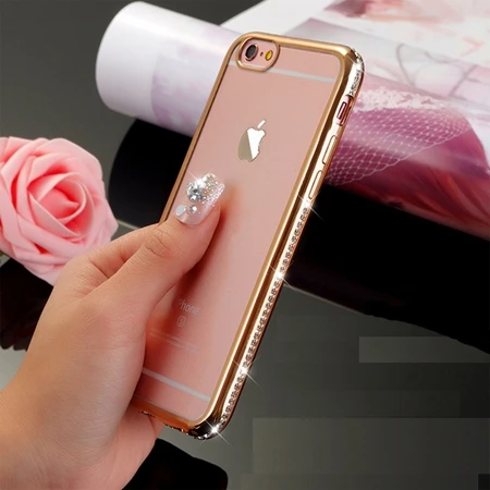 Для iPhone 11 Pro XS Max XR X 7 6s 8 Алмазный чехол для samsung S10 9 8 плюс S10 lite A8 A7 A6 A5 S7 Edge Note 9 8 тонкий Чехол - Цвет: Gold