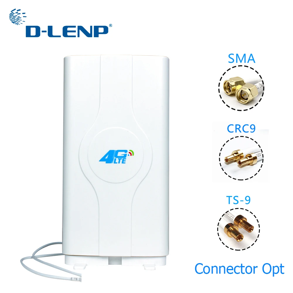 Dlenp 4G LTE MIMO антенна 700-2600 МГц с 2-TS9/CRC9/SMA разъем панель усилителя антенна с 2 м кабелем 88dBi