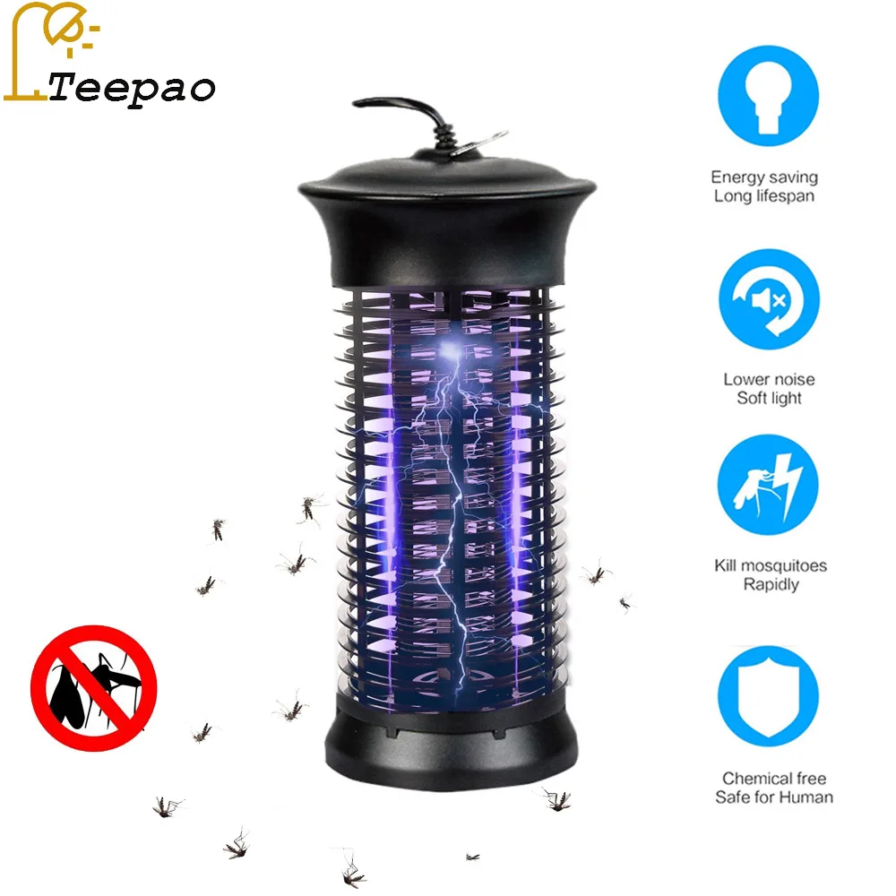 LED Moth Fly Bug Insect Outdoor Repeller Electric Shock Repellent