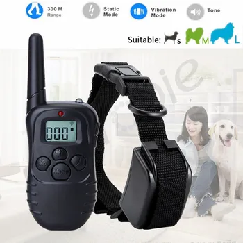 

Heropie 300 Meter 100LV Level Remote Electronic Shock Vibra LCD Display Remote Control Pet Dog Training Collar For 1 Dog