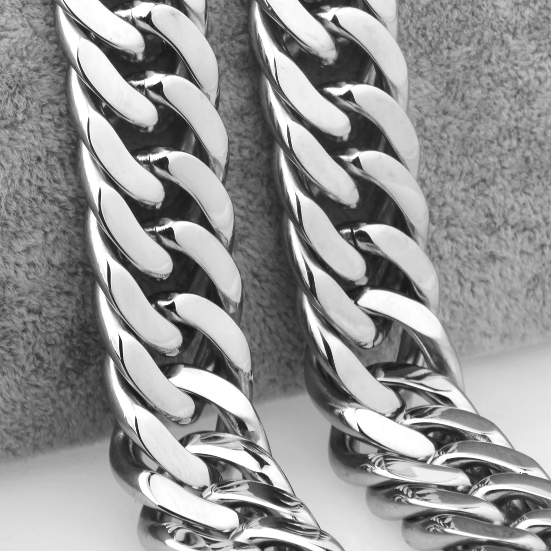 High Quality Silver Tone Stainless Steel Men's Chain Necklace Heavy Huge Jewelry Curb Cuban 7&quot-40&quot 18/21mm Gift | Украшения и