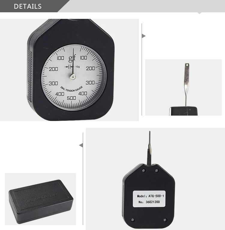 500g dial tensionmeter medidor de tensão (ATG-500-1) tensiometro ponteiro único