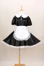 New Arrival Sissy Maid Satin Lace Dress Uniform Gothic Lolita Dresses Custom Made
