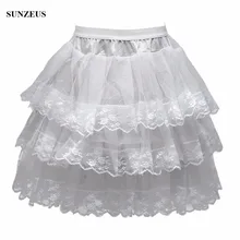 3 слоя безнадежно короткая кружевная юбка для маленьких девочек, детские вечерние платья, Jupon-Коло дешевая детская Нижняя юбка для свадебное платье аксессуары S31