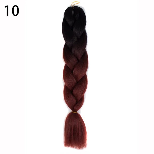 Вязанные крючком косички, канекалон, синтетические волосы, 24 дюйма, огромные косички, волосы, 100 г/упак., блонд, серый, вязанные крючком, скрученные косички, волосы для наращивания - Цвет: 10