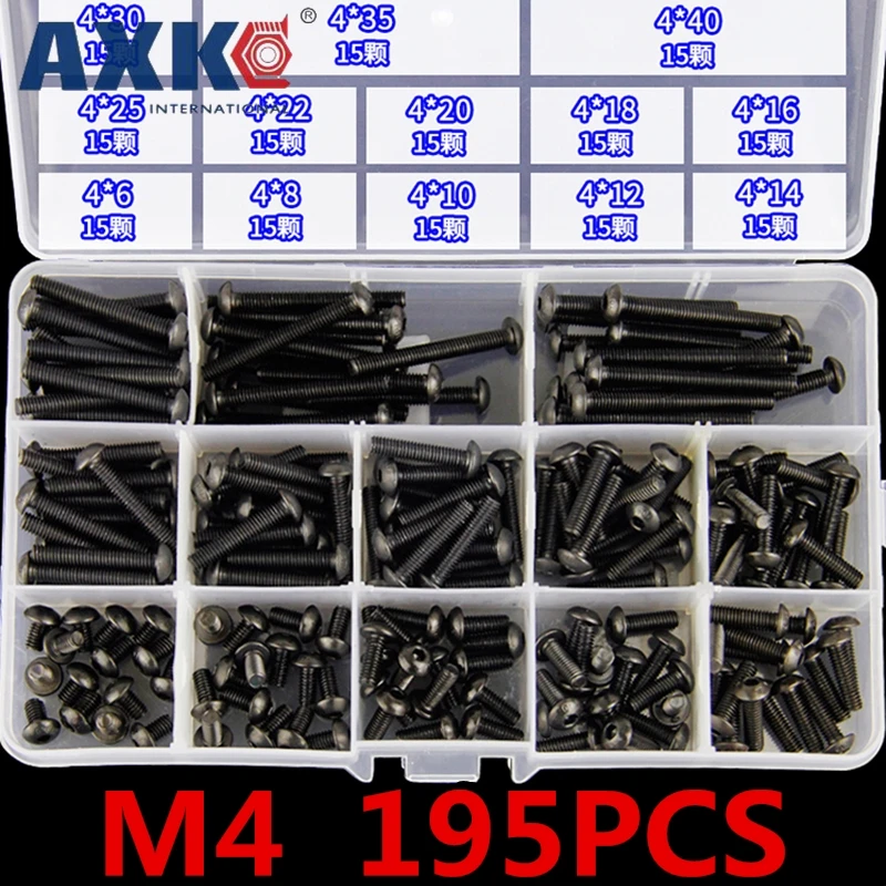 AXK 240 шт 10 9 высокопрочная полукруглая головка набор головок с шестигранной