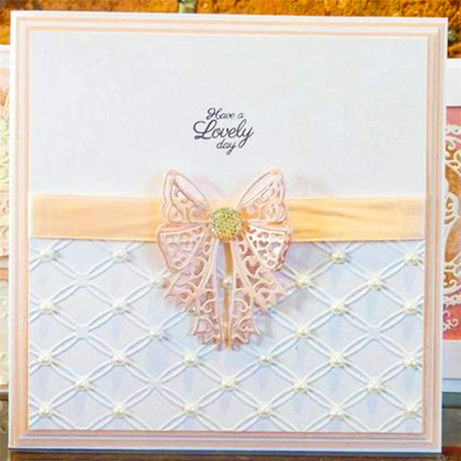 

Eastshape Lace Bow Metal Cutting Dies Crafts Frame Die Cut for New 2019 DIY Scrapbooking Card Making Album Embossing Stencil