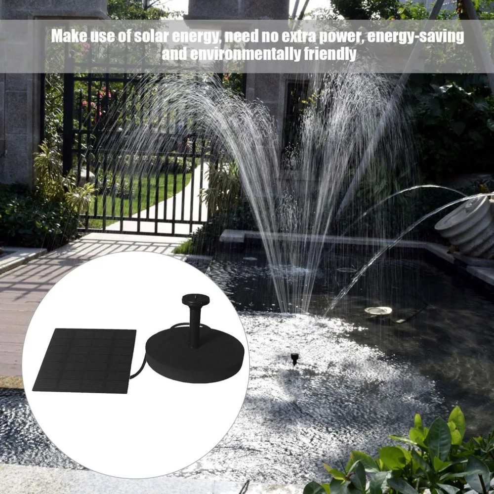 

Multi-purpose Solar Powered Water Fountain Pump Kits Floating Submersible Outdoor Watering Pump With 4 Spray Nuzzles