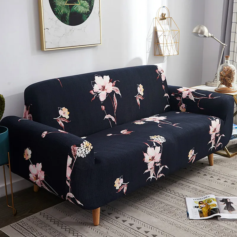 

Mordern Flowers Sofa Slipcovers Tight Wrap All-inclusive Slip-resistant Elastic Cubre Sofa Towel Corner Sofa Cover Couch Cover
