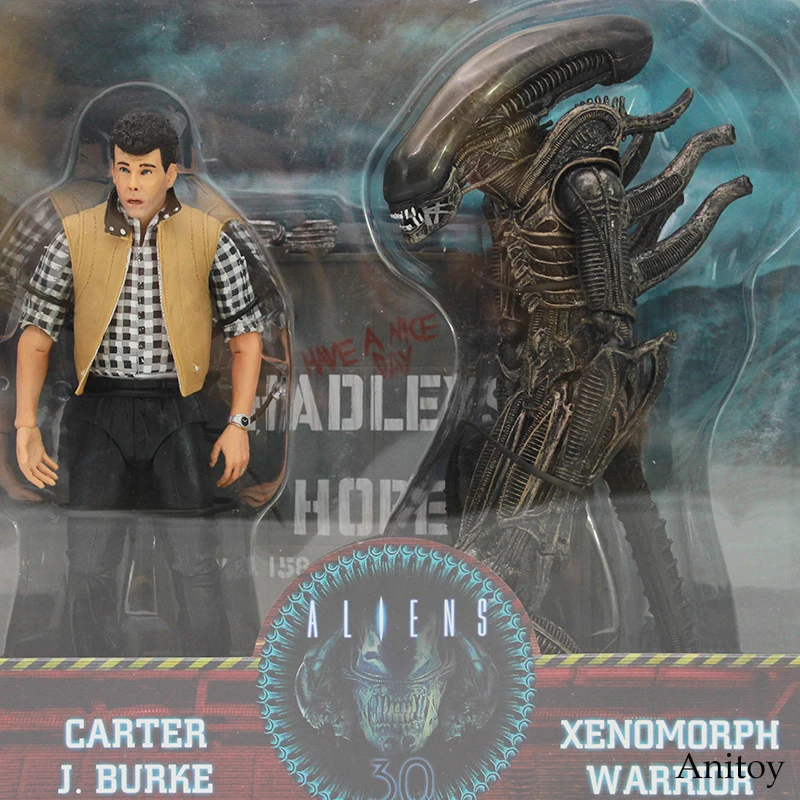 Инопланетянин NECA CARTER J BURKE VS XENOMORPH WARRIOR ПВХ фигурка Коллекционная модель игрушки 2-pack