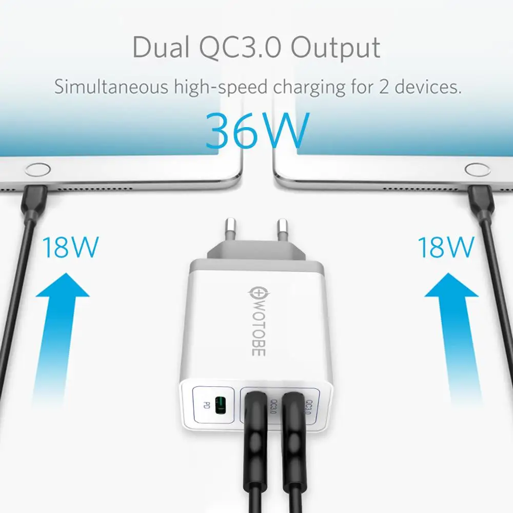 2-Порты и разъёмы QC3.0/FCP/AFC, 1 Порты и разъёмы PD3.0 для быстрого настенного зарядки 36 Вт USB C Мощность HDMI DVI Переходник HDMI DVI и кабель для передачи данных для iPhone 11/X/iPhone 8/iPad/pixel/samsung/huawei