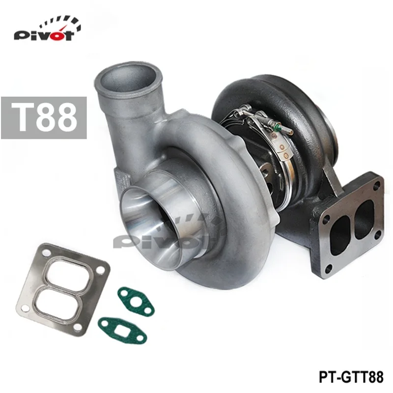 PIVOT - Racing T88 Turbocharger A/R 0.6 T25 Twohole V-band Water Cooler PT-GTT88