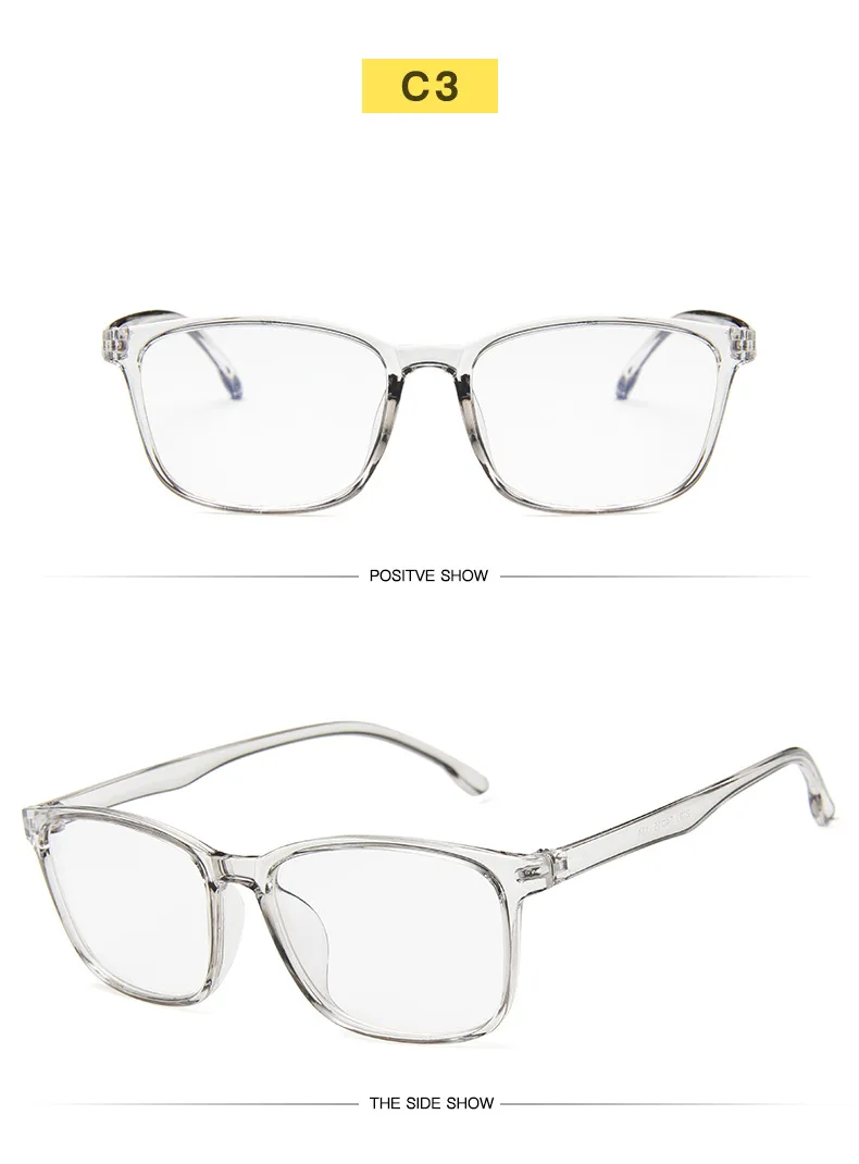Модные женские очки, оправа для мужчин, прозрачная оправа для очков, винтажные Квадратные прозрачные линзы, очки, оптическая оправа для очков - Цвет оправы: gray