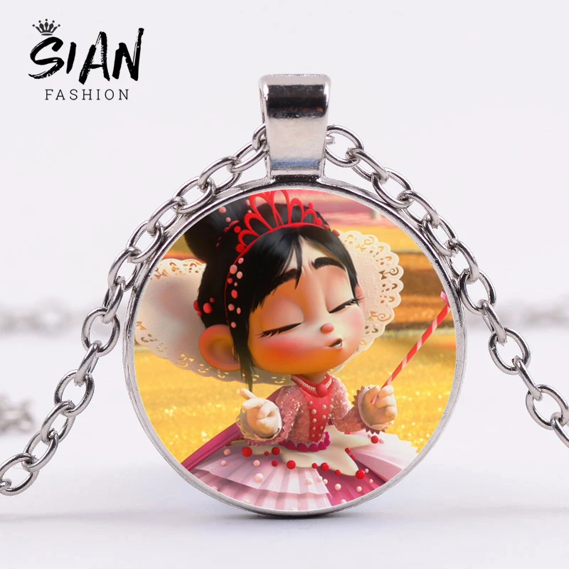 

SIAN Cute Little Girl Vanellope Von Schweetz Necklace Cartoon Movies Ralph Breaks the Internet Wreck-It Ralph Jewelry Collection