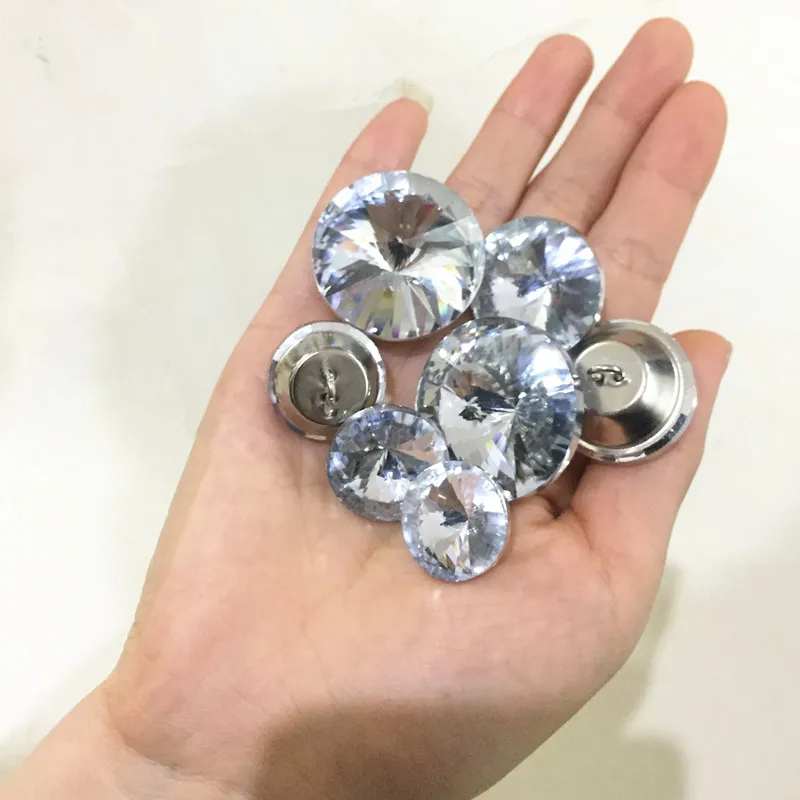 50Pcs/lot Rhinestone Crystal Buttons Sewing Sofa DIY Diamond Upholstery Headboard sofa Buttons Accessories18/ 20/25/30MM