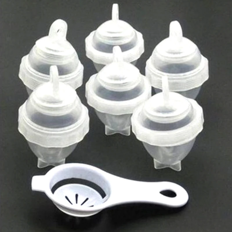 

7Pcs/Set Eggs Cooking Cup Hard Boiled Egg System Silicone Egg Poachers Egg Tools Eggies Seperator Kitchen Gadget