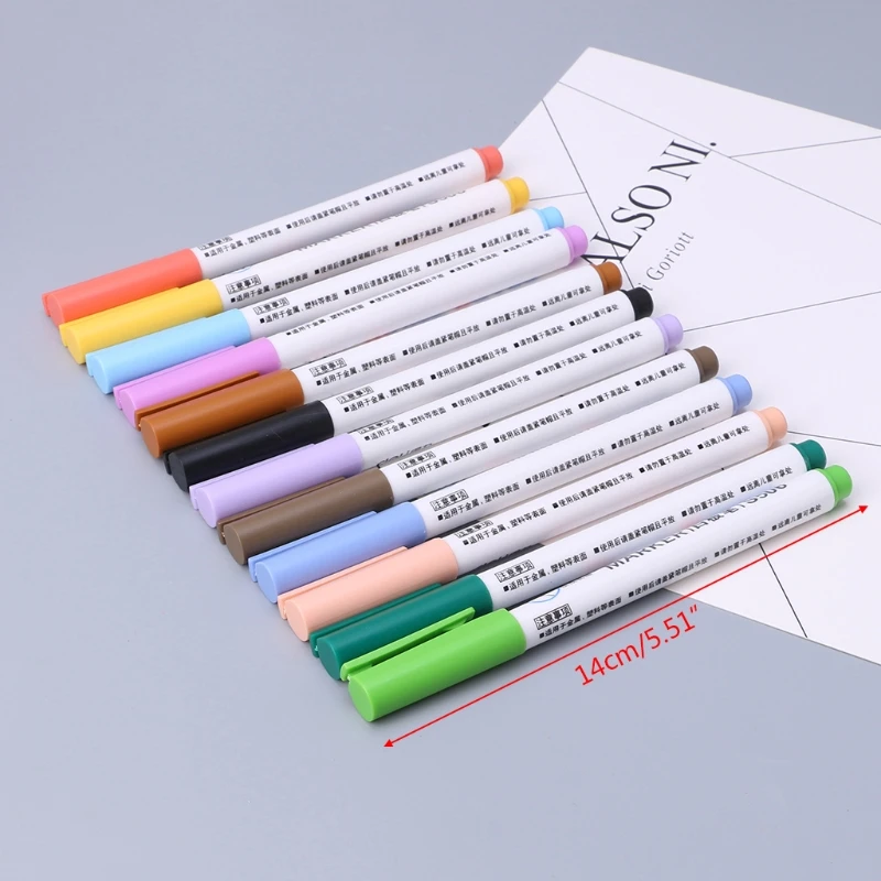 12 Цветов стираемый маркер для белой доски ручка Dry Erase знак тонкий наконечник набор принадлежностей