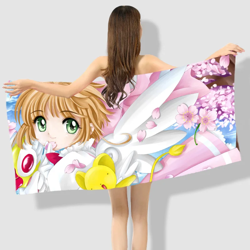 Anime Manga Card Captor Sakura 70X140cm Bath Beach Towel Bathroom 001