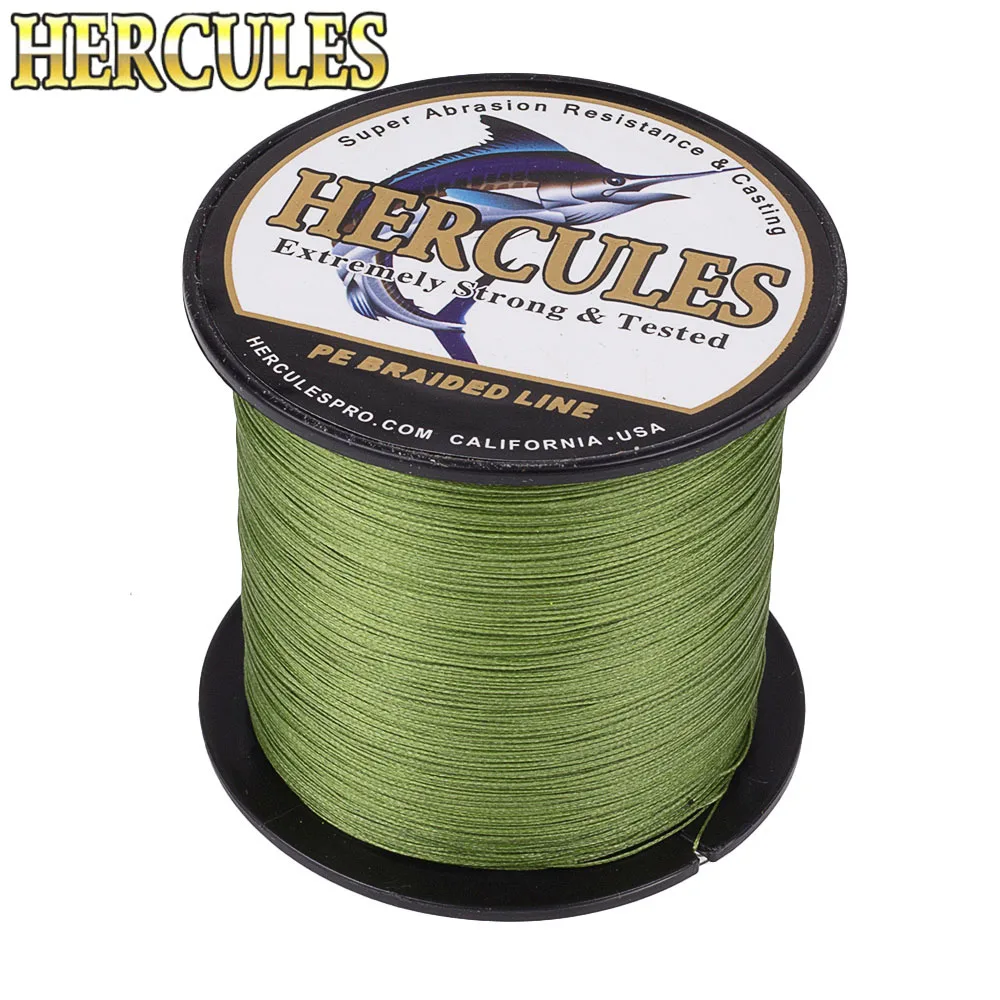 

Hercules 8 Strands Fishing Line Linha Multifilamento Carp Fishing Cord 300m 100% PE Braided Line Wire 30LB 40LB Strong Pesca