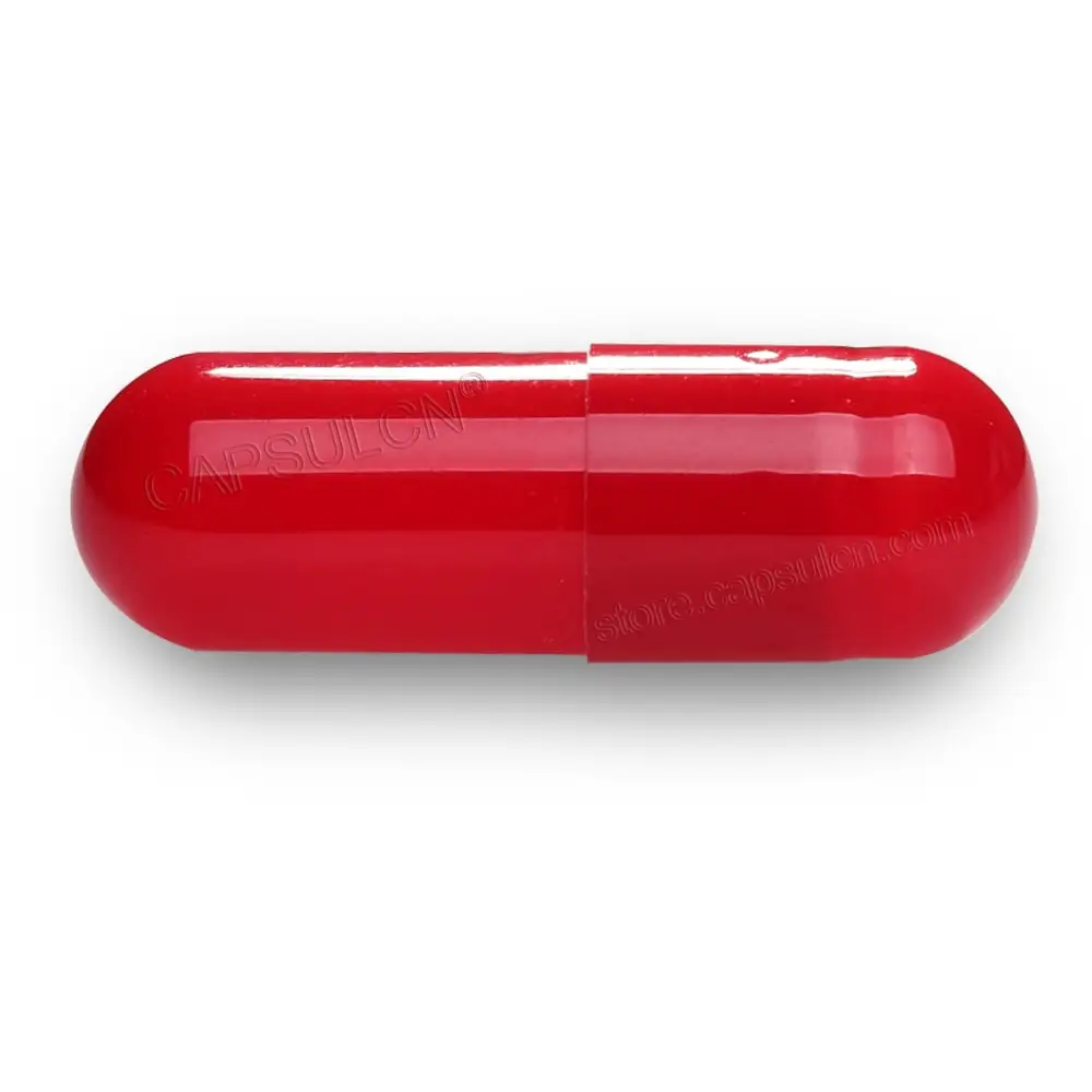 1000 pcs carton size 000 empty gelatin capsules all red colored