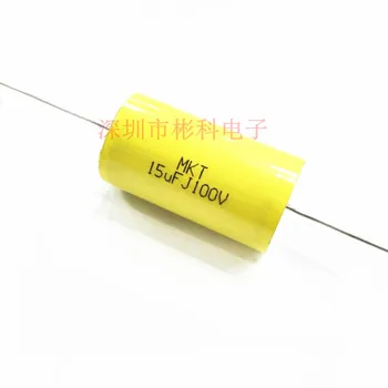 

New MKT 15UF 100V 20*35MM xial wear heart non-polarity film capacitor