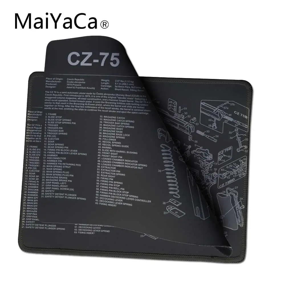 MaiYaCa пользовательские коврик для мыши с CZ-75 обои CS:GO Dota 2 LOL wot игровой черные