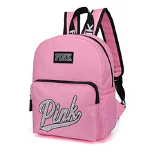 Розовый рюкзак с розовыми буквами водонепроницаемая одежда с двойным плечом модная трехмерная молния студенческий рюкзак для путешествий сумка