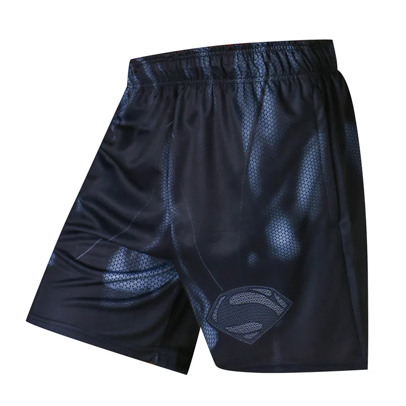 Лидер продаж Marvel Бэтмен/Человек-паук летние мужские Шорты Фитнес Бодибилдинг тренировки укороченные штаны Высокое качество Треники