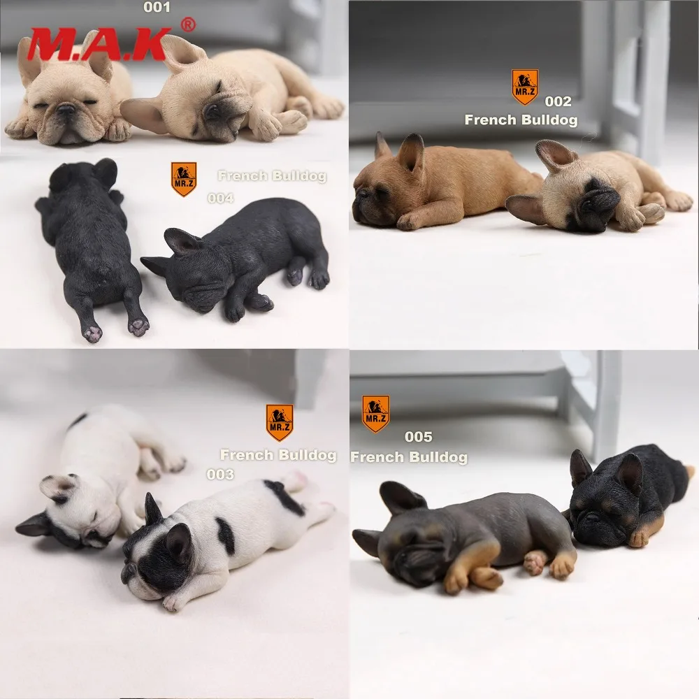 

2pcs/set 1:6 Mr.Z French Bulldog 001 Sleeping Ver. 1 pair 1/6 Animal Dogs F 12'' inches Action Figure Accessories Collections