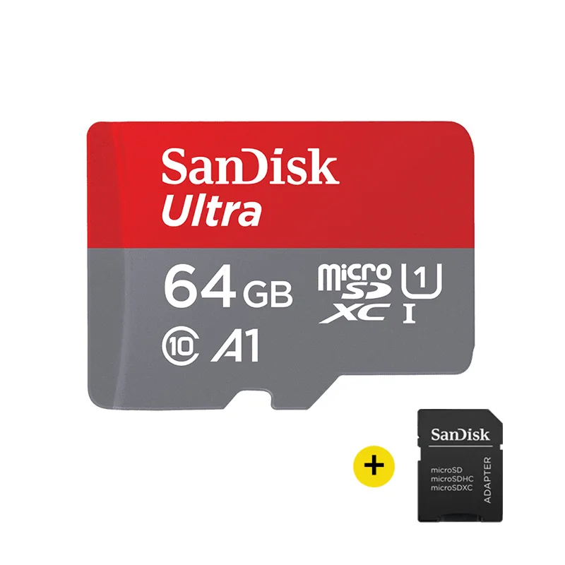 Двойной флеш-накопитель SanDisk Micro SD карты A1 16 Гб оперативной памяти, 32 Гб встроенной памяти, 64 ГБ 128 ГБ до 100 МБ/с. карты памяти SDHC/SDXC Новое поступление Uitra C10 слот для карт памяти - Емкость: 64GB-AP