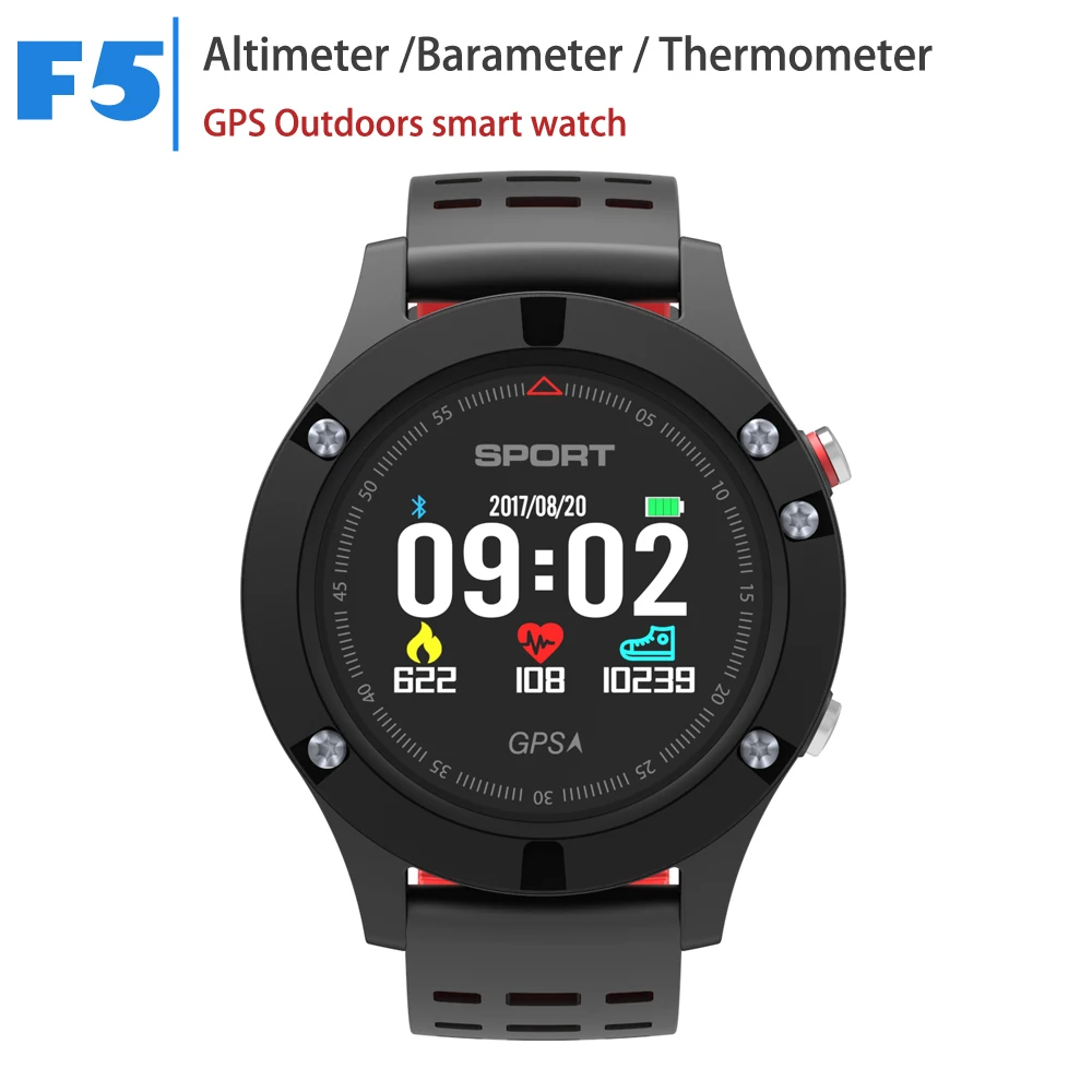 F5 GPS Smart Watch With Altimeter Barometer Thermometer Outdoor Sports