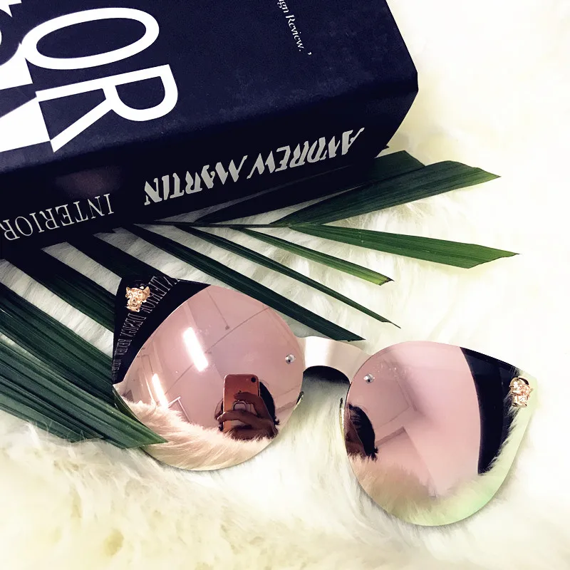 Розовые солнцезащитные очки Emosnia для женщин|brand sun glasses|designer glassessun glasses |