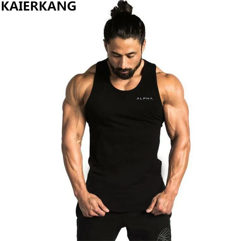 

2018 New Mens Bodybuilding Tank top Gyms Fitness Workout Cotton vest Casual Sleeveless shirt Undershirt Crossfit men clothing