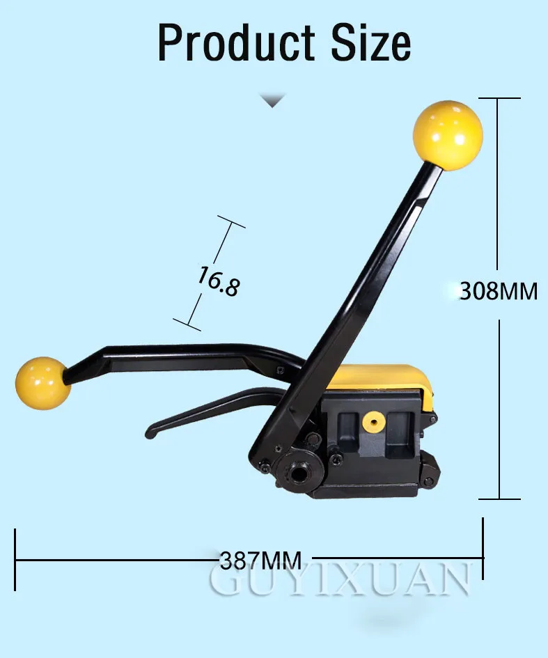 Ручной Стальной ОБВЯЗОЧНЫЙ станок Упаковочный Инструмент портативный металлический Железный Пряжка стальной ОБВЯЗОЧНЫЙ станок A333