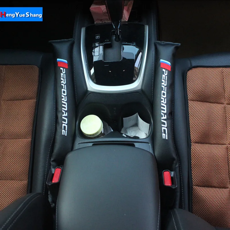 

2PCS Leather Car Seat Leakproof Pad Cover Leak Plug Seam Cushion for BMW M Performance BMW E60 E90 X5 X6 Car styling accessories