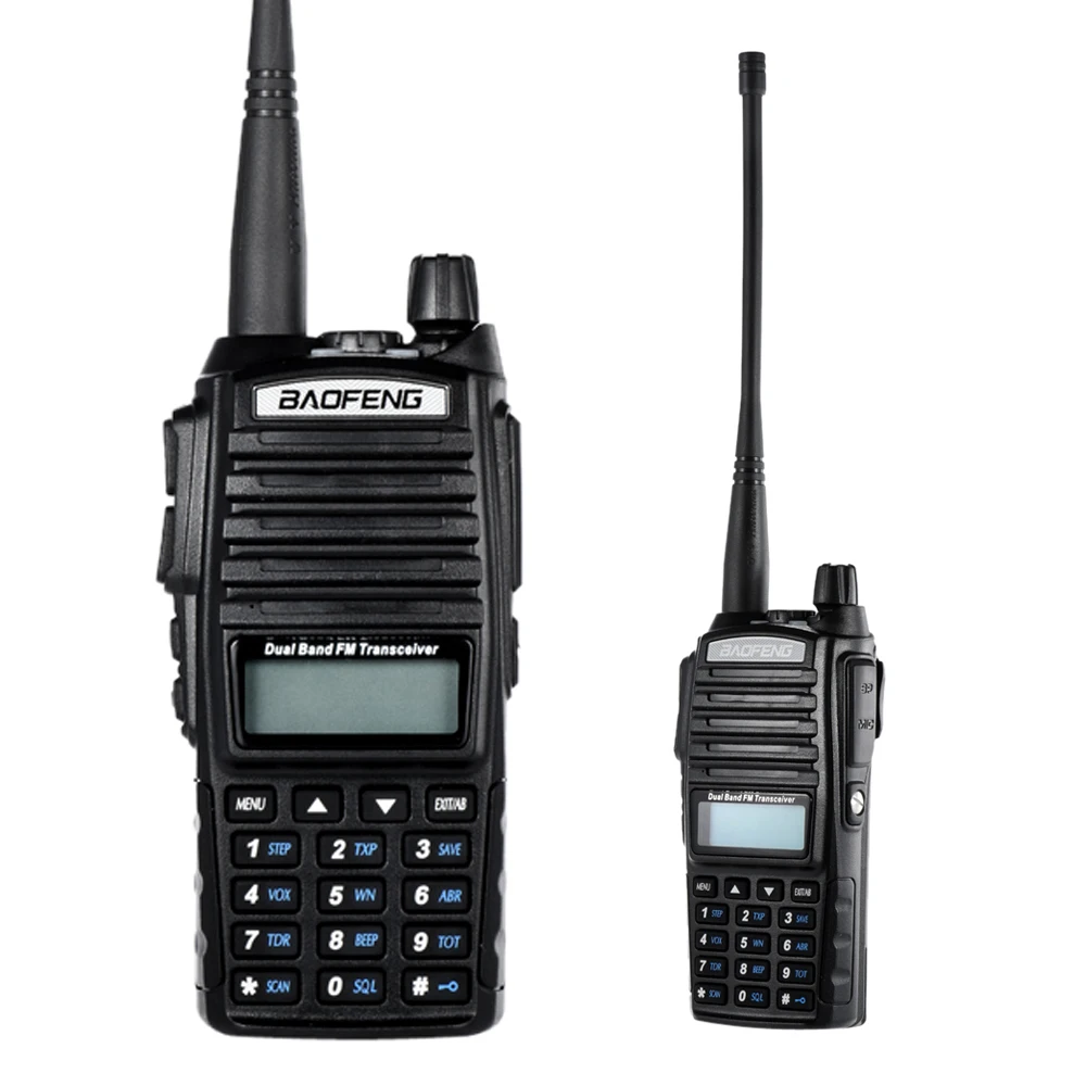 2pcs BaoFeng UV 82 128CH Portable CB Radio Walkie Talkie With Earphone