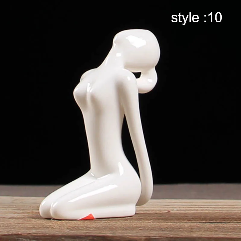 Белая фигурка Йога статуя дома декоративные фарфоровые керамические подарки ремесла 2019ing - Цвет: 10