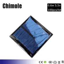 100pcs 0.6Watt 5.5v 90Ma 65*65mm Mini Solar Panel Module Solar System Epoxy Cell Charger DIY Battery Chargers