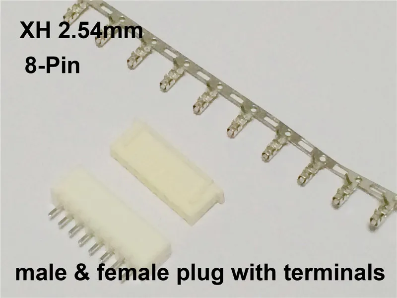 50 комплектов XH2.54mm 8pin JST штекер разъема гнездо обжимы DIP 8P | Обустройство дома