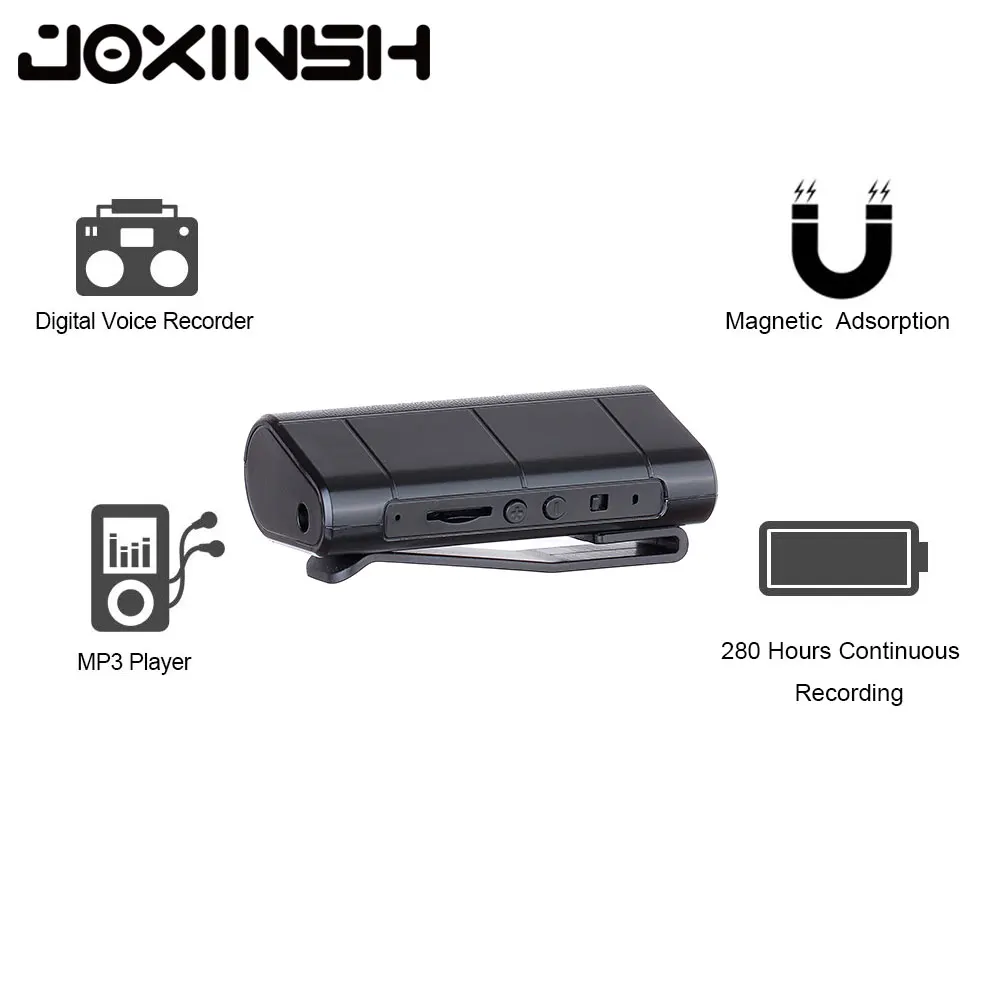 

Newest 8GB Clear Recording Audio Voice Recorder Long Record Time about 280 hours with MP3 Player Powerful magnet Clip