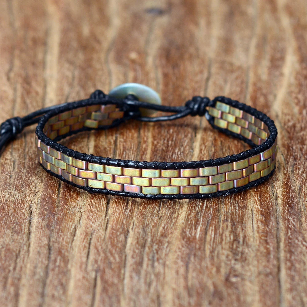 10pcs/lot Bohemian Weave Fashion Seed Beads Bracelets Handmade Strand