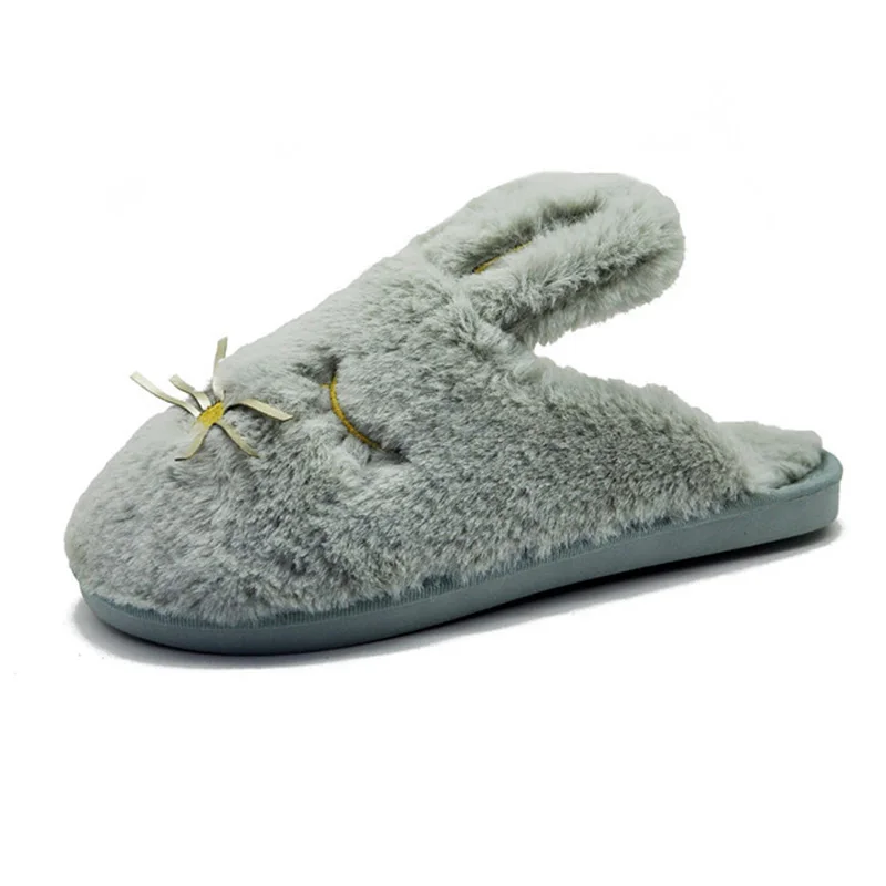 

2018 Slippers Women Winter Shoes Ladies Slippers Indoor Cartoon Rabbit Ear Slides Home Animal Slipper Plush Zapatos Mujer