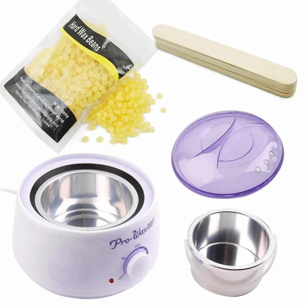 Beli Rambut Alat Profesional Hangat Pemanas Lilin Mini Spa Tangan Epilator Kaki Lilin Parafin dengan Kacang 10 Pcs Tongkat Lilin kit
